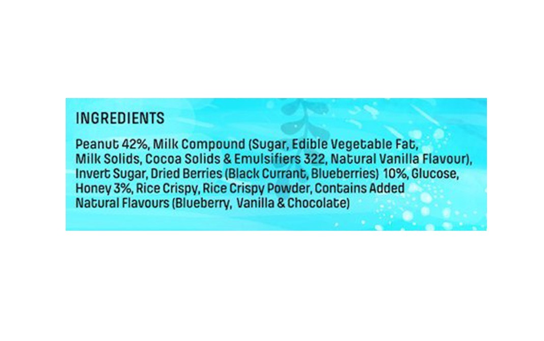 Go Grub Peanut + Blueberry Snack Bar   Pack  30 grams
